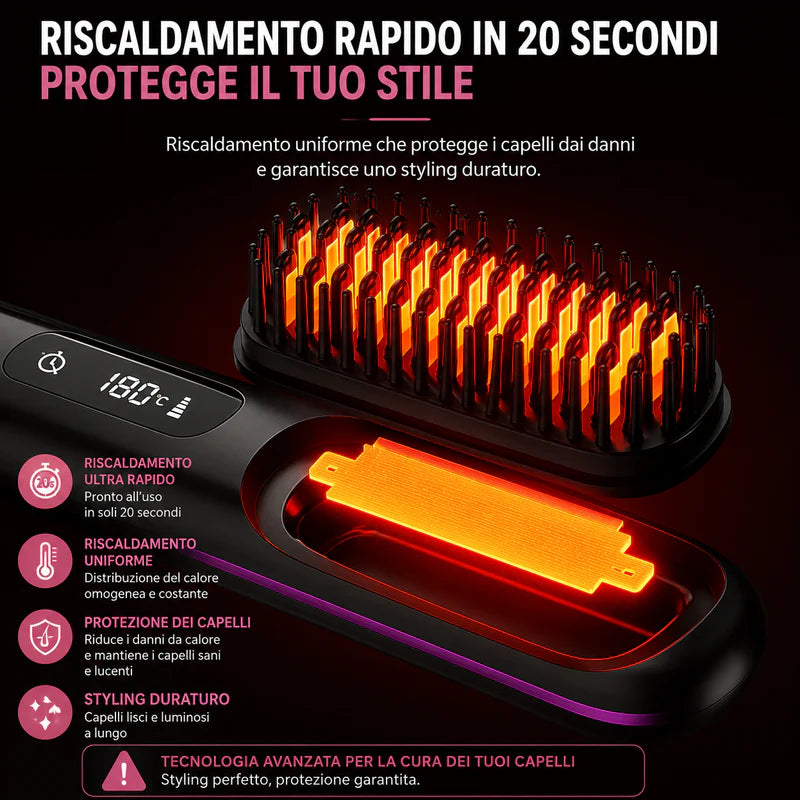 Pettine Ionico Wireless per Capelli Finalmente Liberi